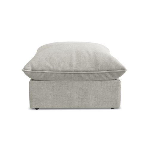 Pouf Manao En Tissu Texturé Gris Clair