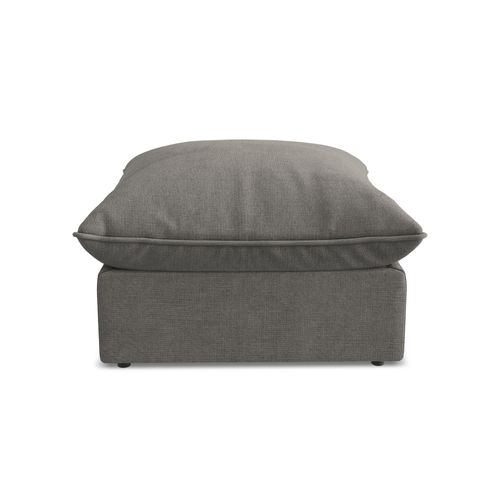 Pouf Manao En Tissu Texturé Gris Foncé