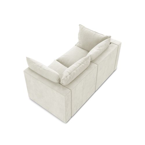 Canapé Modulable 2 Places Manao En Tissu Texturé Beige