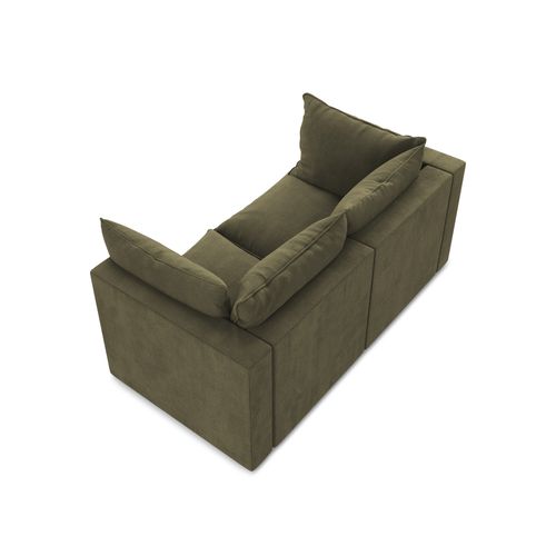 Canapé Modulable 2 Places Manao En Tissu Texturé Olive