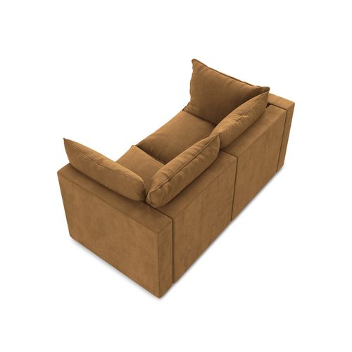 Canapé Modulable 2 Places Manao En Tissu Texturé Terre Cuite