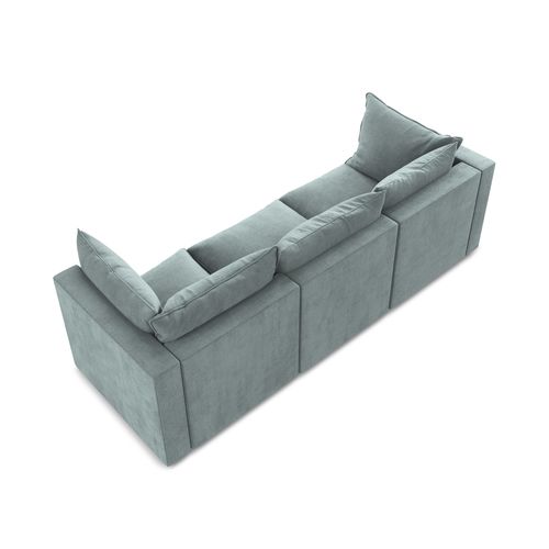 Canapé Modulable 3 Places Manao En Tissu Texturé Jeans