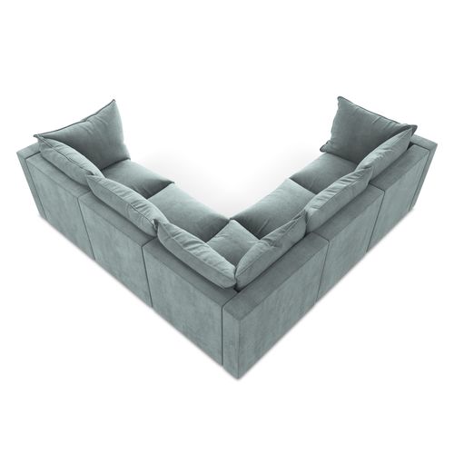 Canapé D'angle 4 Places Modulaire Manao En Tissu Texturé Jeans