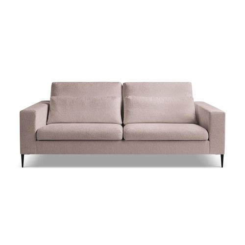 Canapé 3 Places Akala En Tissu Chenille Rose Poudré