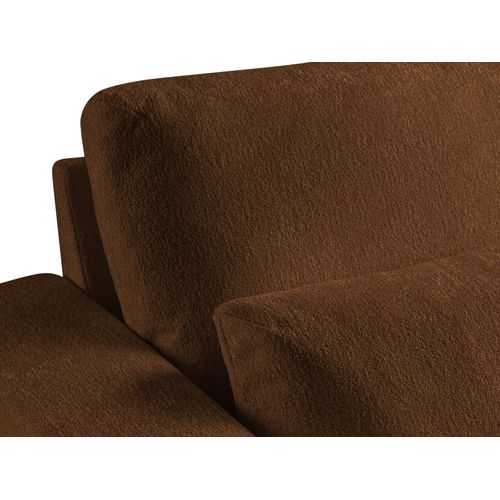 Canapé 3 Places Akala En Tissu Chenille Terre Cuite