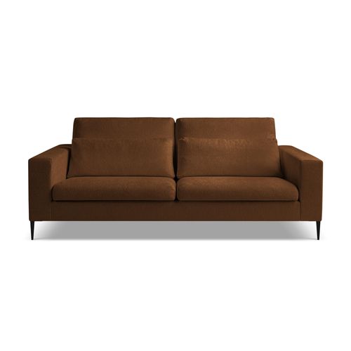 Canapé 3 Places Akala En Tissu Chenille Terre Cuite