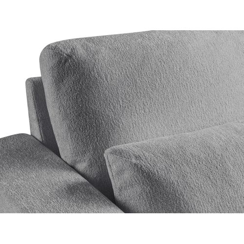 Canapé 3 Places Akala En Tissu Chenille Gris Clair