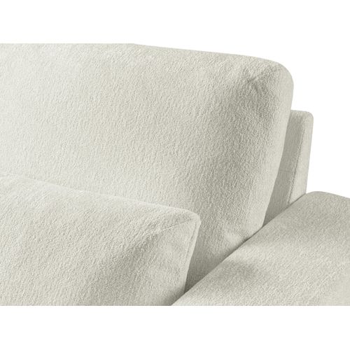 Canapé D’angle 4 Places Gauche Akala En Tissu Chenille Beige Clair