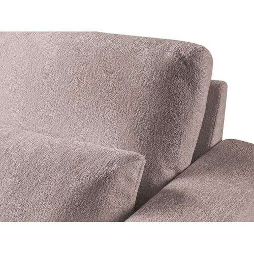 Canapé D’angle 4 Places Gauche Akala En Tissu Chenille Rose Poudré