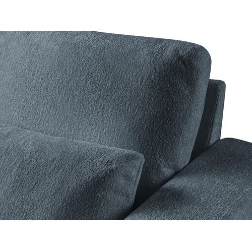 Canapé D’angle 4 Places Gauche Akala En Tissu Chenille Bleu