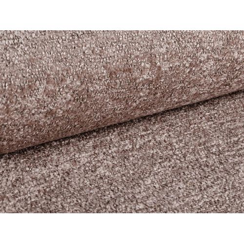 Canapé D’angle 4 Places Droit Akala En Tissu Chenille Rose Poudré