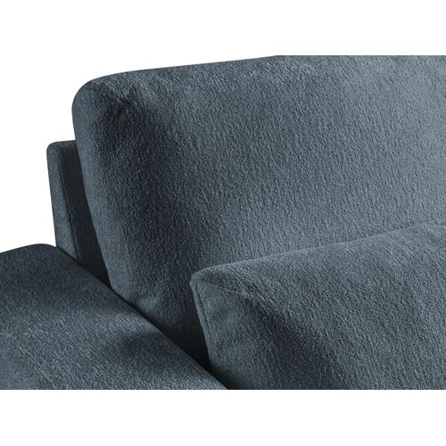 Canapé D’angle 4 Places Droit Akala En Tissu Chenille Bleu