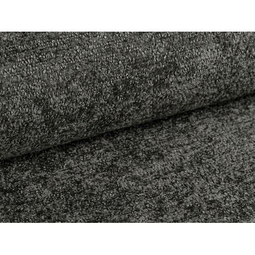 Canapé D’angle 4 Places Droit Akala En Tissu Chenille Gris Foncé