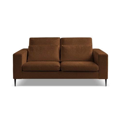 Canapé 2 Places Akala En Tissu Chenille Terre Cuite