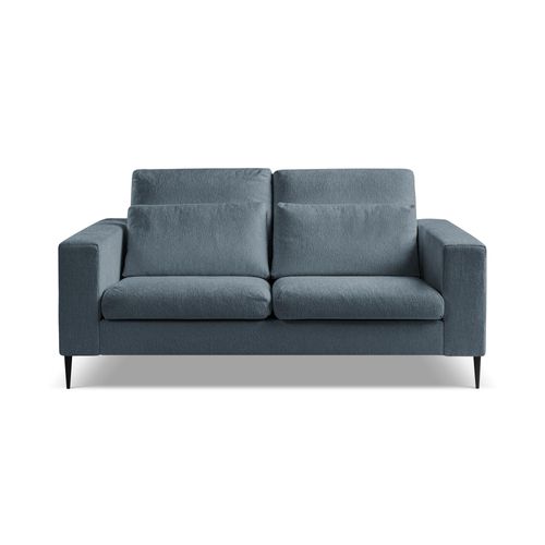Canapé 2 Places Akala En Tissu Chenille Bleu