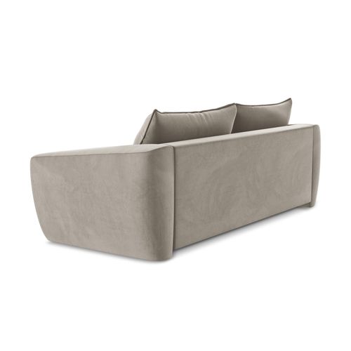 Canapé 3 Places Convertible Guava En Velours Taupe