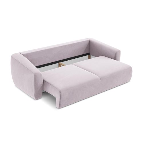 Canapé 3 Places Convertible Guava En Velours Lavande