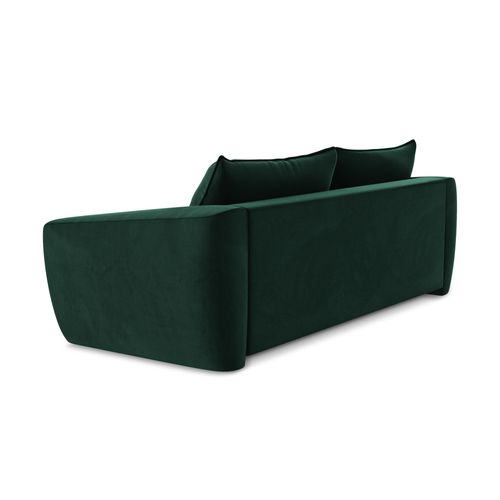 Canapé 3 Places Convertible Guava En Velours Bouteille Verte