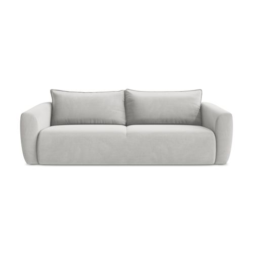 Canapé 3 Places Convertible Guava En Velours Argent