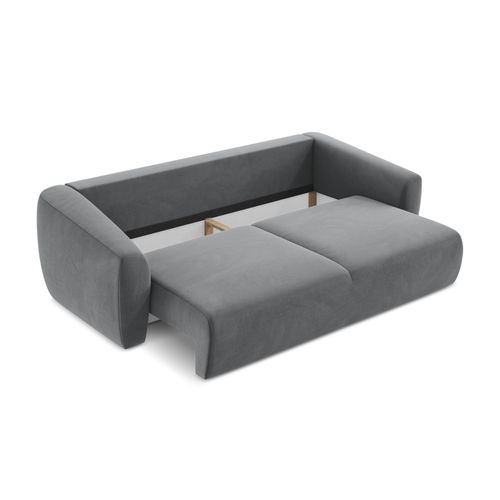 Canapé 3 Places Convertible Guava En Velours Acier