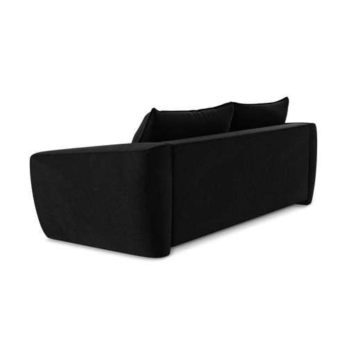 Canapé 3 Places Convertible Guava En Velours Noir