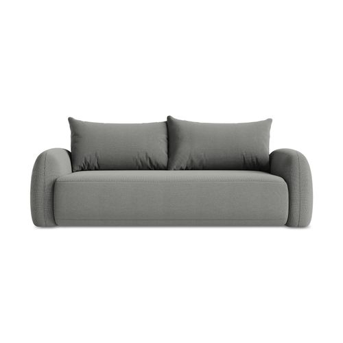 Canapé 3 Places Convertible Hale En Tissu Texturé Gris