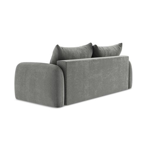 Canapé 3 Places Convertible Hale En Tissu Texturé Gris