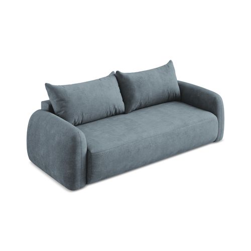 Canapé 3 Places Convertible Hale En Tissu Chenille Jeans