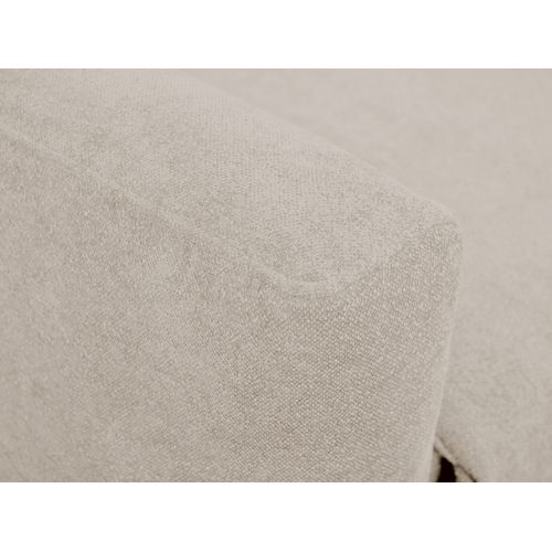 Canapé 3 Places Convertible Holo En Tissu Bouclette Beige Clair