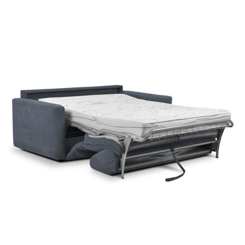 Canapé 3 Places Convertible Holo En Tissu Bouclette Jeans
