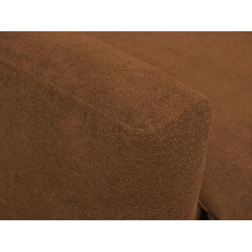 Canapé 3 Places Convertible Holo En Tissu Bouclette Terre Cuite