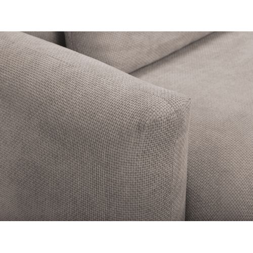 Canapé 3 Places Miki En Tissu Chenille Beige Foncé