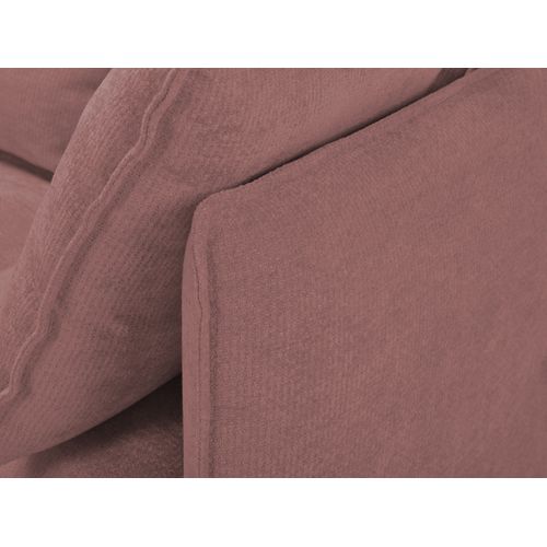 Canapé 3 Places Nana En Tissu Chenille Rose Poudré