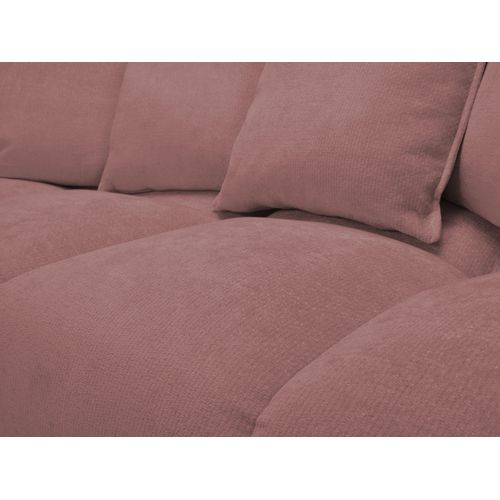 Canapé 3 Places Nana En Tissu Chenille Rose Poudré