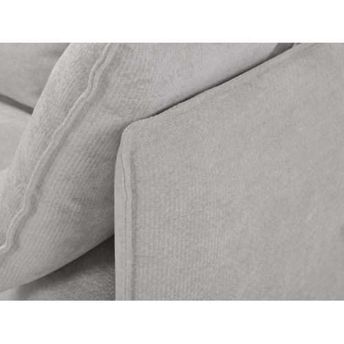 Canapé 3 Places Nana En Tissu Chenille Gris Clair