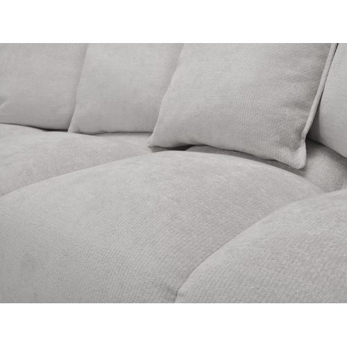 Canapé 3 Places Nana En Tissu Chenille Gris Clair