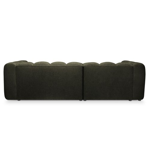 Canapé Modulable 4 Places Maka En Tissu Chenille Olive
