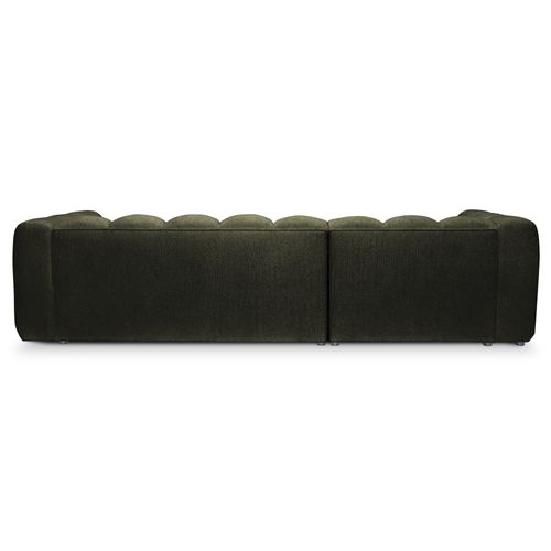 Canapé Modulable 5 Places Maka En Tissu Chenille Olive