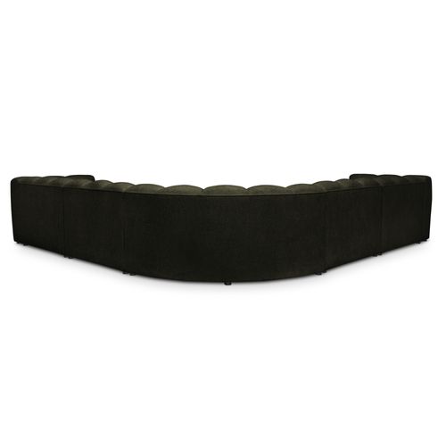 Canapé Modulable 5 Places Maka En Tissu Chenille Olive