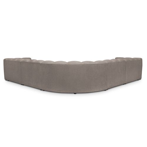 Canapé Modulable 5 Places Maka En Tissu Chenille Beige