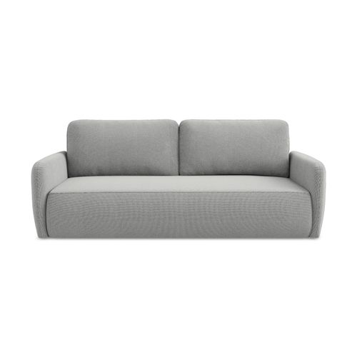 Canapé 3 Places Convertible Lilo En Tissu Texturé Gris Clair