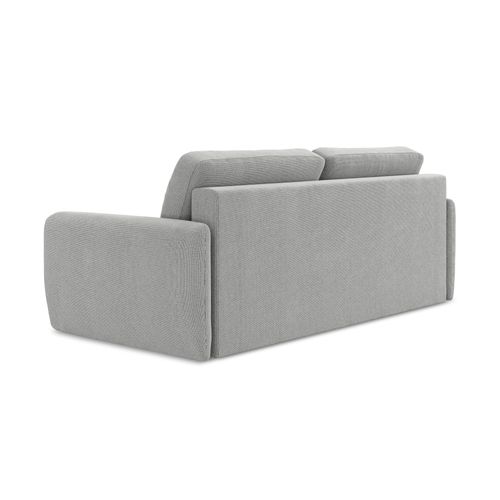 Canapé 3 Places Convertible Lilo En Tissu Texturé Gris Clair