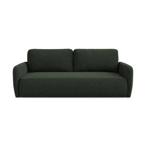 Canapé 3 Places Convertible Lilo En Tissu Texturé Bouteille Verte