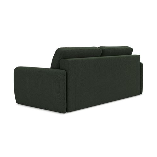 Canapé 3 Places Convertible Lilo En Tissu Texturé Bouteille Verte