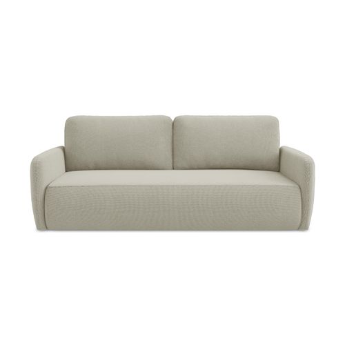 Canapé 3 Places Convertible Lilo En Tissu Texturé Beige Clair