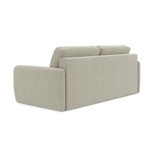 Canapé 3 Places Convertible Lilo En Tissu Texturé Beige Clair