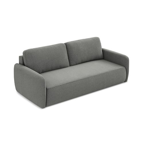 Canapé 3 Places Convertible Lilo En Tissu Texturé Gris