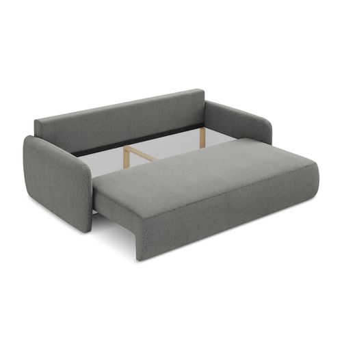 Canapé 3 Places Convertible Lilo En Tissu Texturé Gris