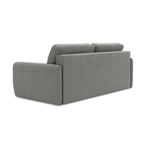 Canapé 3 Places Convertible Lilo En Tissu Texturé Gris