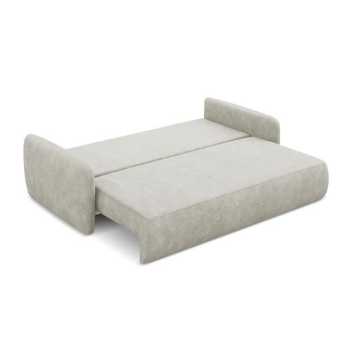Canapé 3 Places Convertible Lilo En Tissu Chenille Perle